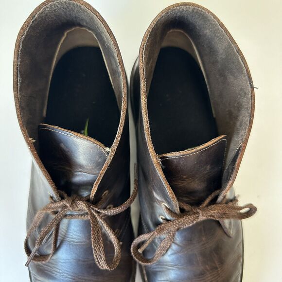 Clarks Men’s Bushacre 2 Beeswax Chukka Boots Brown Leather Lace Up Size 13 M - Picture 4 of 9